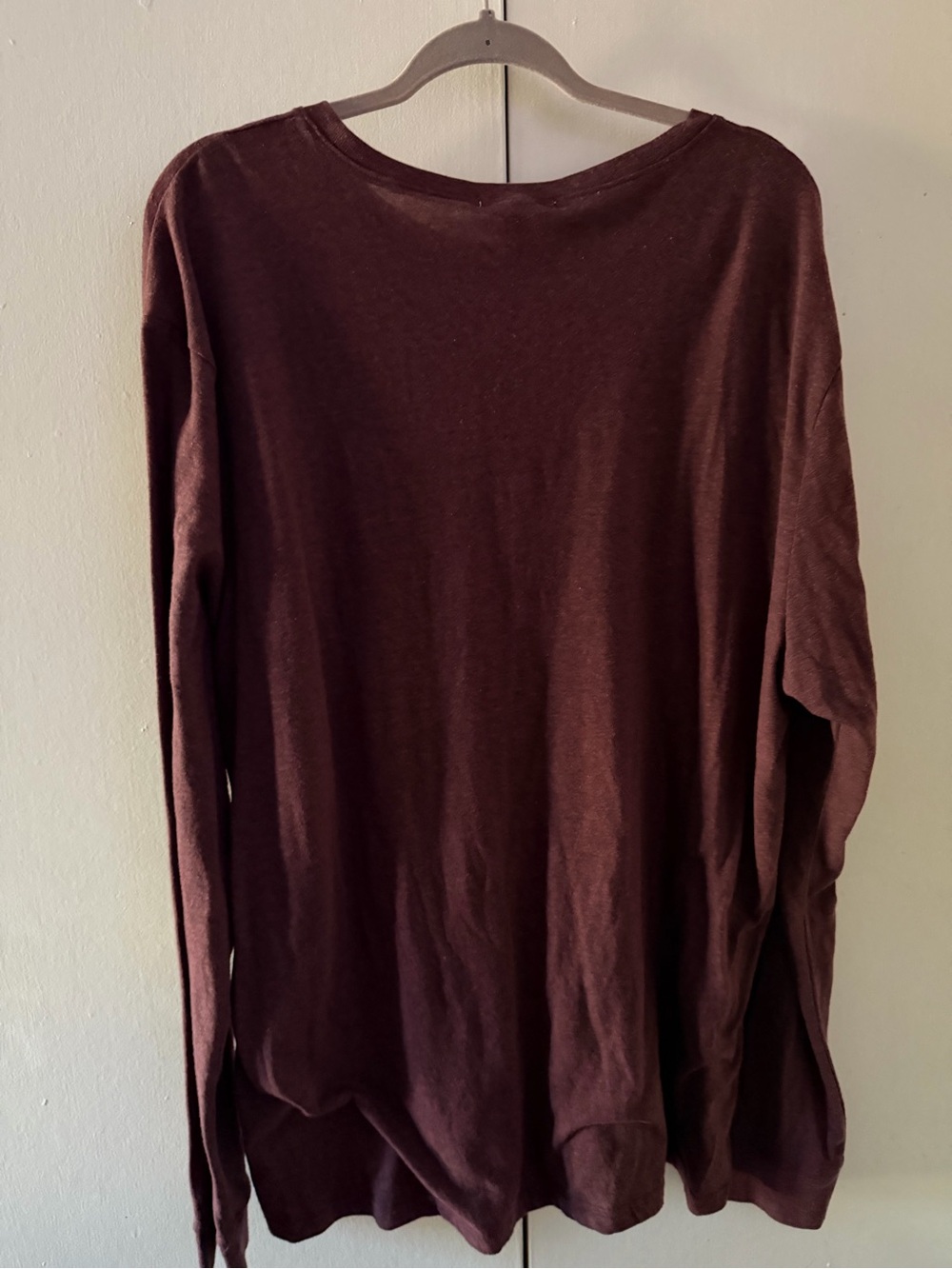 Threads 4 Thought Burgundy Henley Top - Picture 4 of 6
